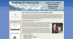 Desktop Screenshot of healthiersmilesdental.com